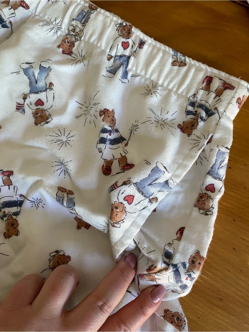 Flannel sleep shorts
